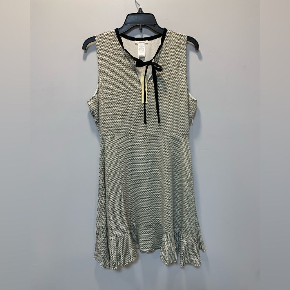 NWT Esley 59977D fit & flair neck tie sleeveless dress  black and white - Picture 8 of 13
